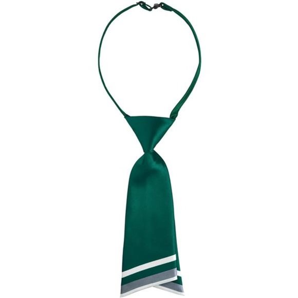 Accessories - PRE-TIED Bowtie for Women Uniform Necktie Adjustable Strap Striped Deep Green